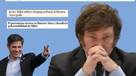 El peronismo aplasta a Milei: los titulares de los diarios extranjeros