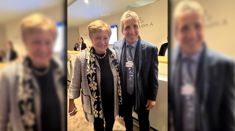 Kristalina Georgieva valoró la economía argentina en un encuentro con Luis Caputo en Davos.