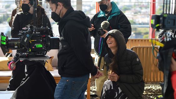 Rodaje de la película Recursos Humanos, coproducción entre Argentina y México, con la actuación de Juana Viale.19 Mayo 2022 (Nicolás Bravo / La Voz)