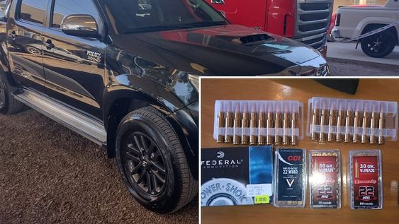 Dos camionetas 4x4 que intervinieron en el hecho y un camión fueron secuestrados en el predio gitano del Acceso Este. También secuestraron armas y municiones.