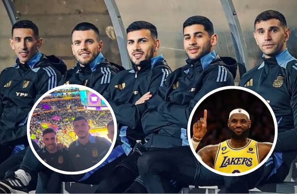 La Scaloneta fue a ver a Los Angeles Lakers y Lebron destacó.