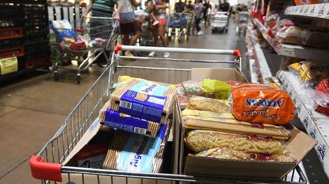 Alimentos y bebidas fue el rubro que tuvo un mayor incremento el mes pasado, del 10,9% en la provincia. Foto: José Gutierrez / Los AndesFoto:José Gutierrez / Los Andes