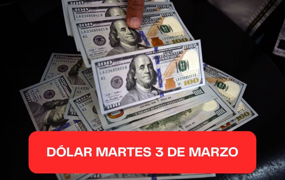 Precio del dólar oficial minorista para este martes 3 de marzo de 2026.