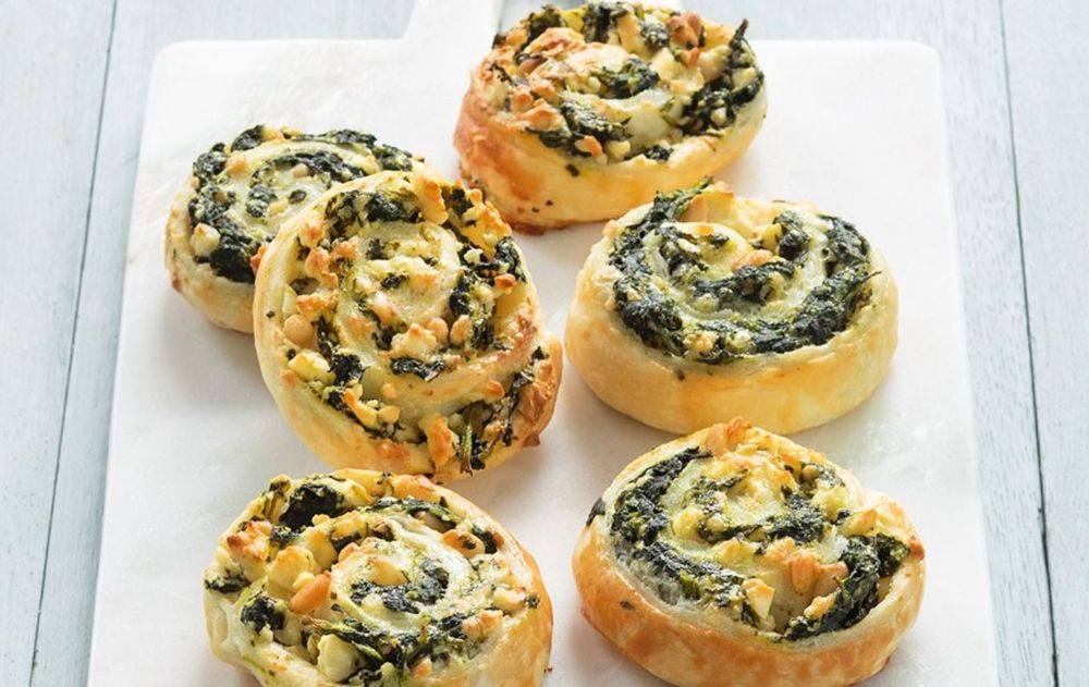rolls de espinaca