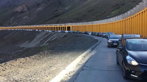 Si colapsa el paso por gran cantidad de gente, la carga de información se hará en diferido para evitar largas filas de autos. | Foto: Los Andes