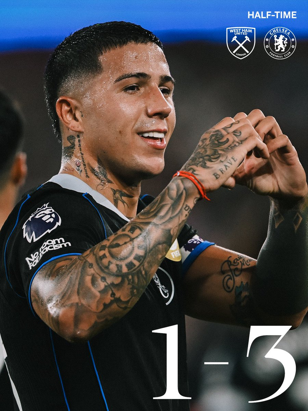 Enzo Fern&aacute;ndez, el jugador argentino tuvo una tarde brillante los Blues.&nbsp;