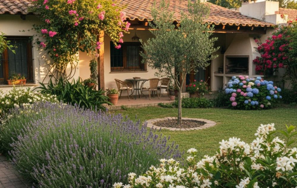 jardín con flores