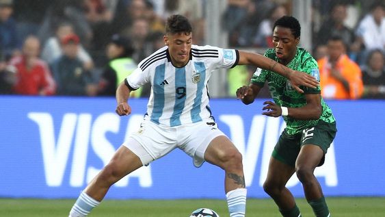 Alejo Véliz, el centrodelantero de la Selección Argentina Sub 20 que sorprendió a todos. Tiene un futuro inmenso. / Los Andes