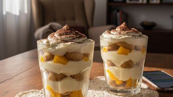 Cada capa genera un sabor más delicioso con cada cucharada. Esta receta equilibra el sabor de las frutas, la crema y el café en un mismo vaso.