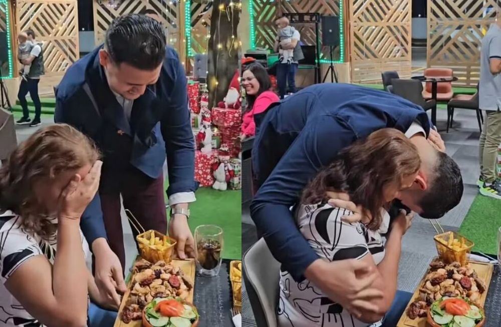 Sorprendió a su mamá después de vivir seis años en el exterior y conmovió a todos en redes sociales. Gentileza: Captura TikTok @viggafootball