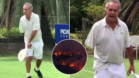 Indignación por el video de Daniel Scioli jugando al pádel mientras la Patagonia se incendia