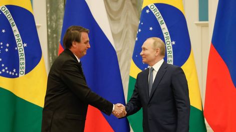 Jair Bolsonaro y Vladimir Putin, presidentes de Brasil y Rusia respectivamente. / Archivo