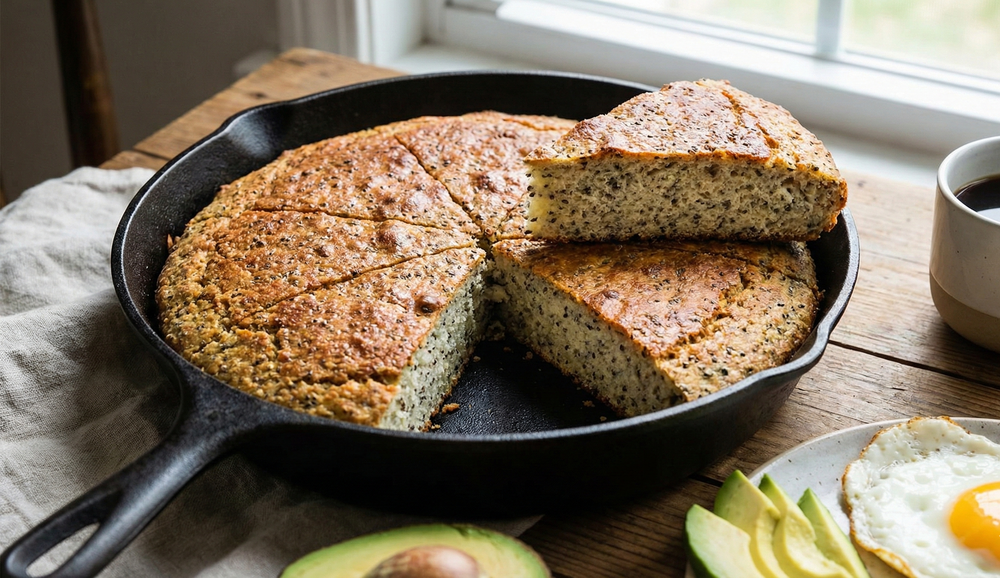 Pan de chía en sartén, la receta fácil y rápida cómo hacerlo sin horno ni harina (1)