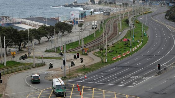 Chile: la avenida España, en Valparaíso, quedó vacía tras la evacuación por alerta de tsunami&nbsp;