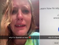 Británica llora por intentar aprender idioma.