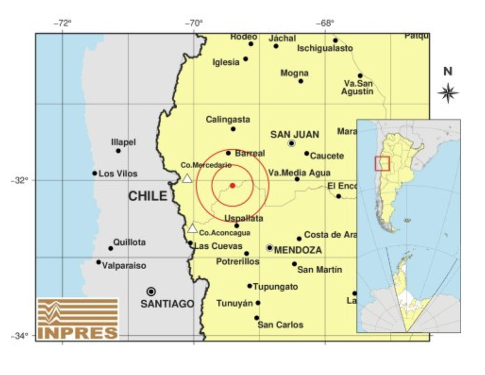 Fuerte temblor en el límite con San Juan se sintió fuerte en el Gran Mendoza