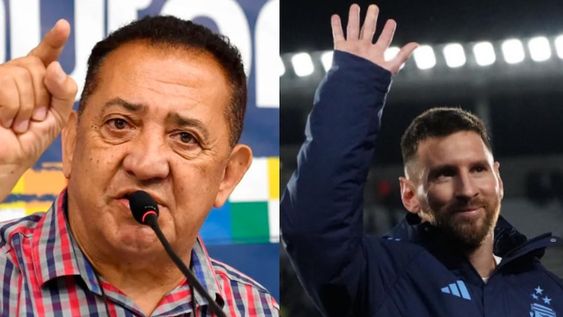 El político arremetió contra el rosarino a los pocos minutos del comienzo del partido de las Eliminatorias Sudamericanas. Foto: Izq.: Gentileza web / Der.: Lionel Messi - Instagram
