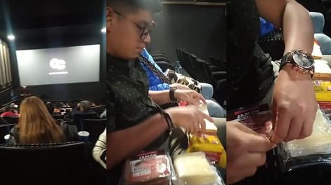 Se preparó sánguches en el cine y se hizo viral en las redes sociales