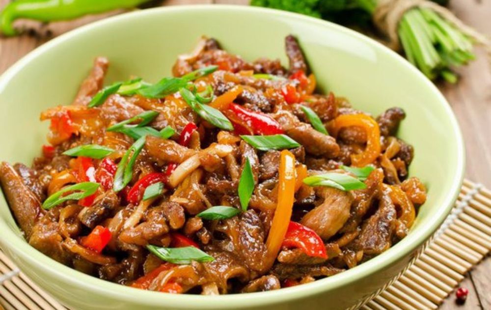 wok de carne y verduras