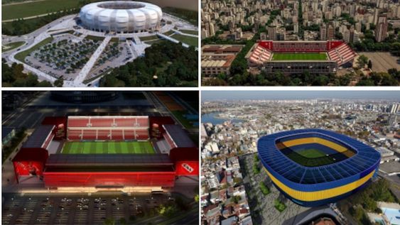 Estadio Único de Santiago del Estero (Arq Lombardi). Estudiantes (Arq. Lombardi). Remodelación Estadio Libertadores de América Club Atlético Independiente, 2009 (Estudios: Arq Lombardi y Asociados - Arq Cabillón -Arq. Pomar- Arq.Fernández Prieto). Boca Bombonera360 (Arq. Carlos Navarro).