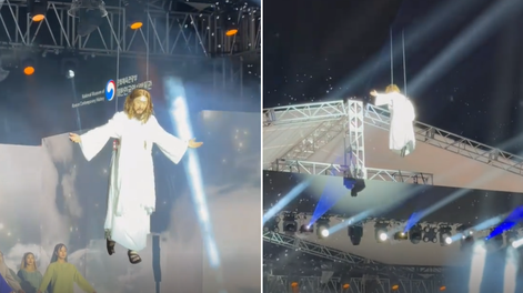 Elevaron de más al actor de Jesucristo y terminó en las alturas