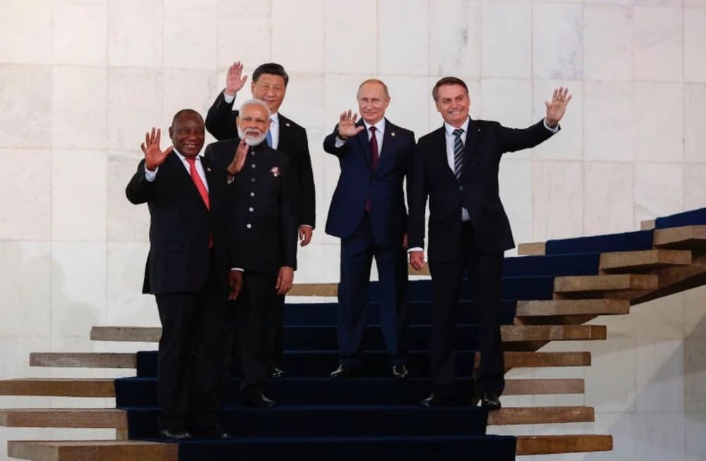 Presidentes de los países miembro del BRICS: China, India, Sudáfrica, Brasil y Rusia.