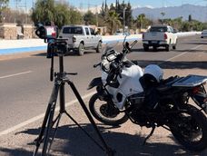 Operativo vial donde se realizaron multas por velocidad con radares. Gentileza Ministerio de Seguridad.&nbsp;