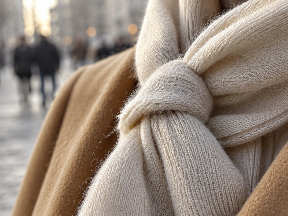 Ya fueron las bufandas XXL: el accesorio minimalista que domina las colecciones para el invierno 2026
