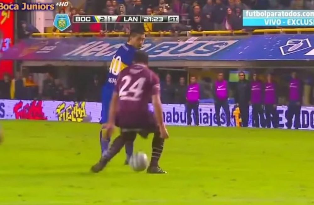 Juan Román Riquelme, el último lujo y caño en La Bombonera. Crack. / Gentileza.