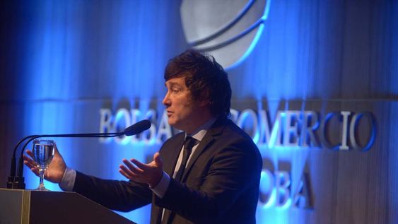 Javier Milei en la Bolsa de comercio (Jose Hernandez)