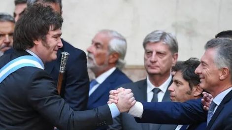 Javier Milei y Mauricio Macri. (archivo)
