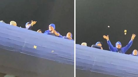 A los cuatro hinchas de Cruzeiro se les aplicaron infracciones por violar el Artículo 116 del Código Contravencional / Captura de video