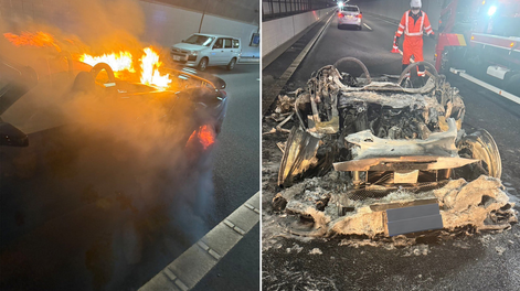 La Ferrari fue destruida por el fuego tras su primera salida.