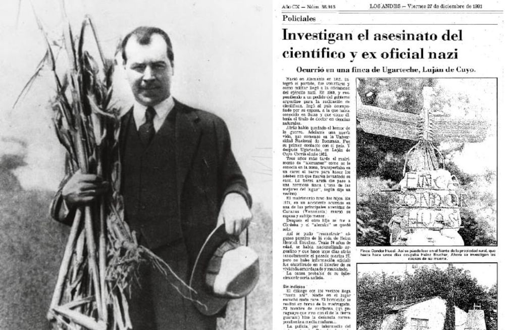 Don Enrique. Así llamaban a Brücher en Ugarteche, donde fue torturado hasta la muerte. Los Andes reflejó en sus páginas el misterioso asesinato. / Los Andes