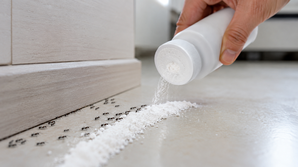 Cómo eliminar a las hormigas de tu casa usando un poco de talco repelente casero efectivo