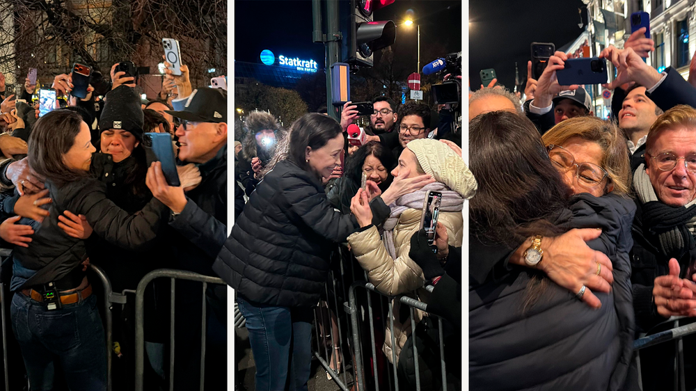 El abrazo que necesita toda Venezuela, el posteo de Machado desde Noruega.
