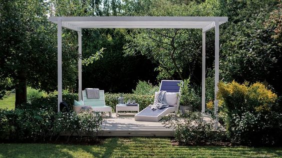 Rincones de madera al exterior