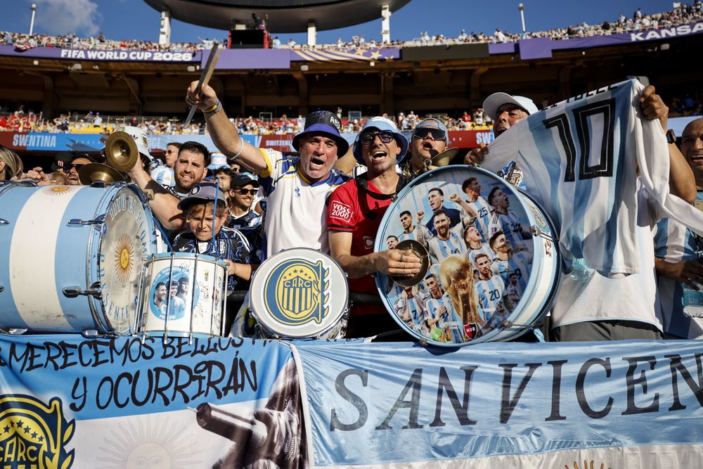 El color de los hinchas de la Selección Argentina ante Suiza