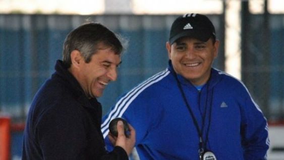 El cuerpo técnico de Argentina: Darío Giuliani y el profesor Martín Riveros.