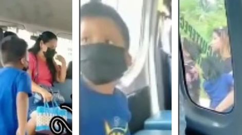 Un niño se quedó en el transporte después de que su mamá se bajara sin él. Foto: Web