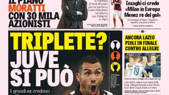 Para la prensa italiana, Si Tevez viene a Boca será reemplazado por Dybala