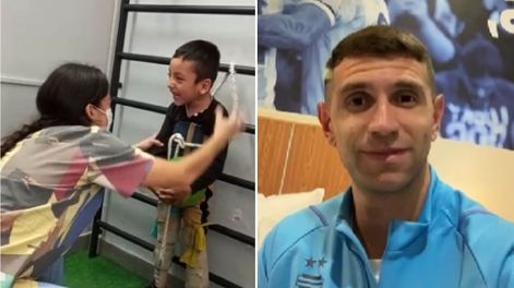 Dibu Martínez le envió un tierno saludo a un nene que sueña con ser arquero (Captura de video)