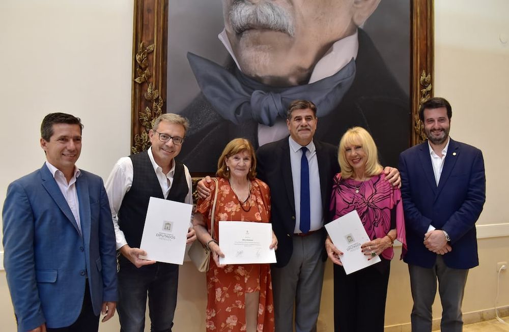 Sergio Gras, Doris Andreoni y Lila Levinson, tres de los homenajeados.