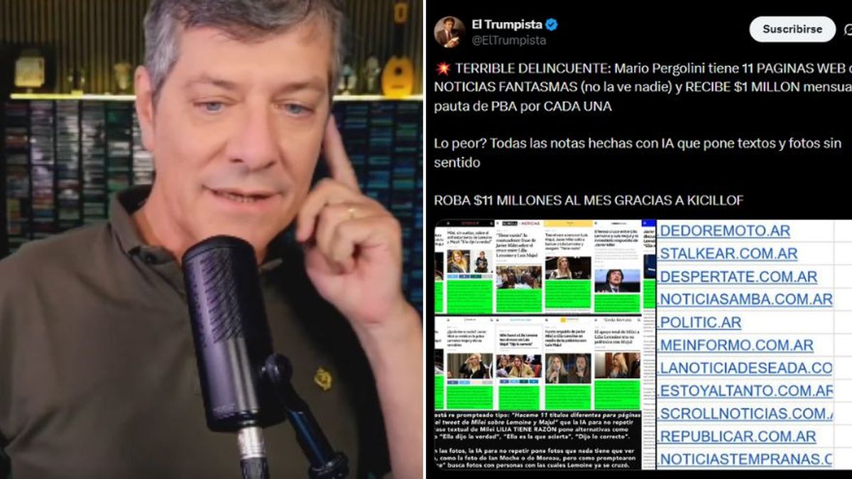 Pergolini respondió a las acusaciones de pauta de Kicillof y se burló de una cuenta libertaria