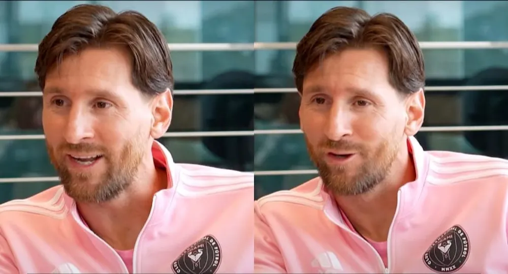 Messi durante su charla con Simplemente Fútbol.