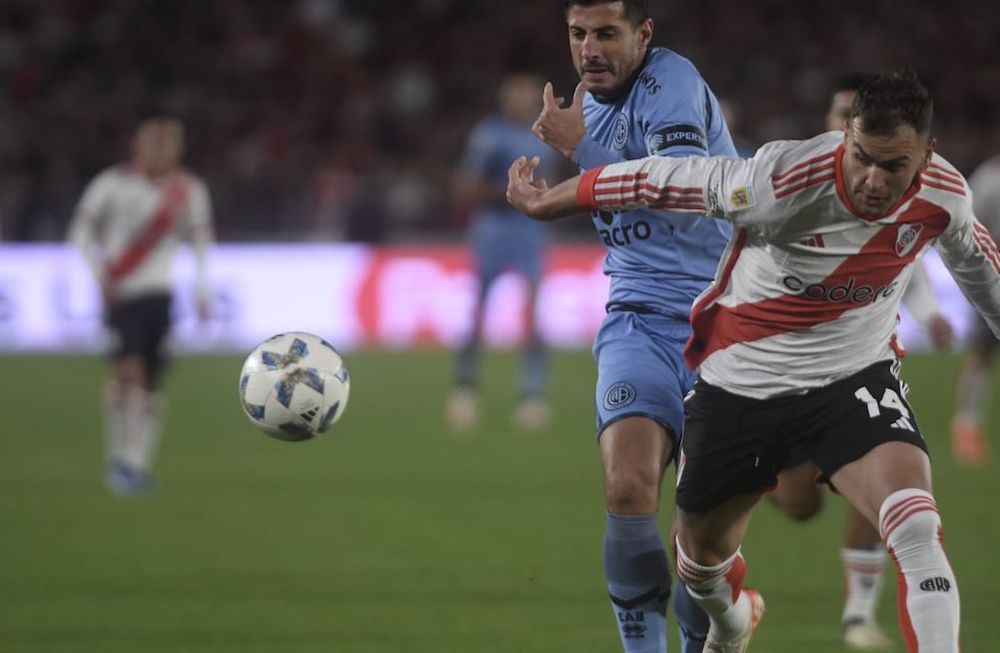 River y Belgrano, en el Monumental, por la segunda fecha de la Liga Profesional 2024. / Gentileza: Federico López Claro (La Voz)