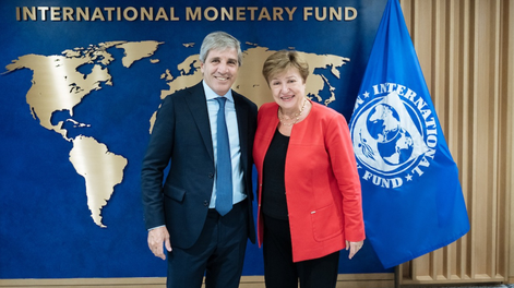 Luis Caputo se reunió con Kristalina Georgieva.