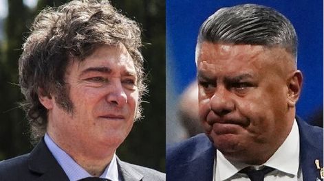 Javier Milei y Claudio Chiqui Tapia, en pie de guerra.