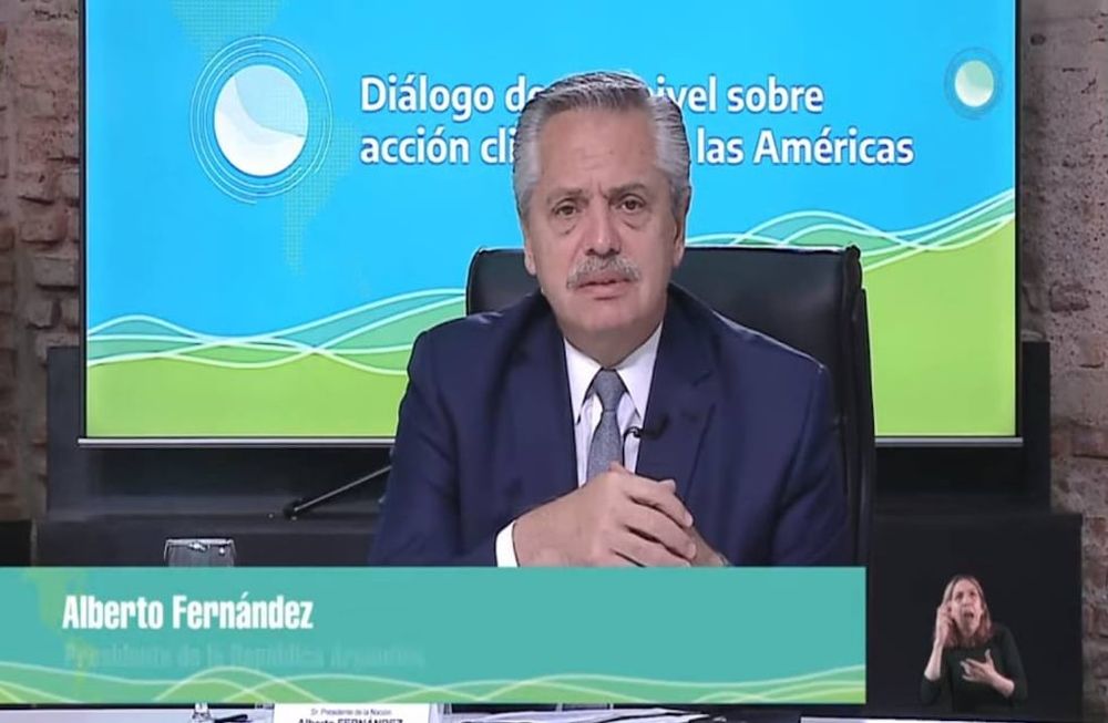 El presidente Alberto Fernández encabezó desde el Museo del Bicentenario de la Casa Rosada la cumbre latinoamericana sobre cambio climático denominada Diálogo de alto nivel sobre acción climática en las Américas.