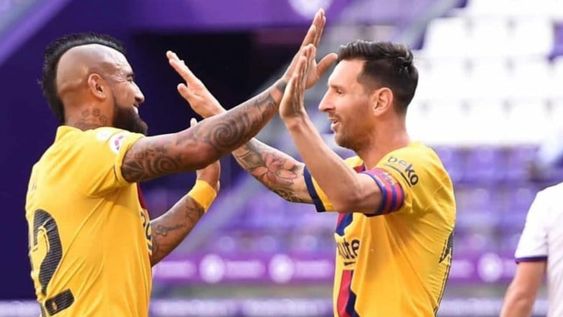 El Barcelona derrotó al Valladolid por 1-0 con un tanto de Arturo Vidal tras un excelente pase de Messi. / Gentileza. El Barcelona derrotó al Valladolid por 1-0 con un tanto de Arturo Vidal tras un excelente pase de Messi. / Gentileza.